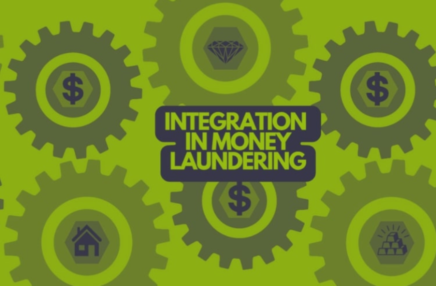 What happens during the Integration in the money laundering stage?