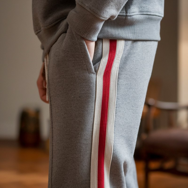 The Red Fleece Line Wool Side Stripe Jogger Pants by Brooks Brothers are a chic combination of contemporary style and comfort.